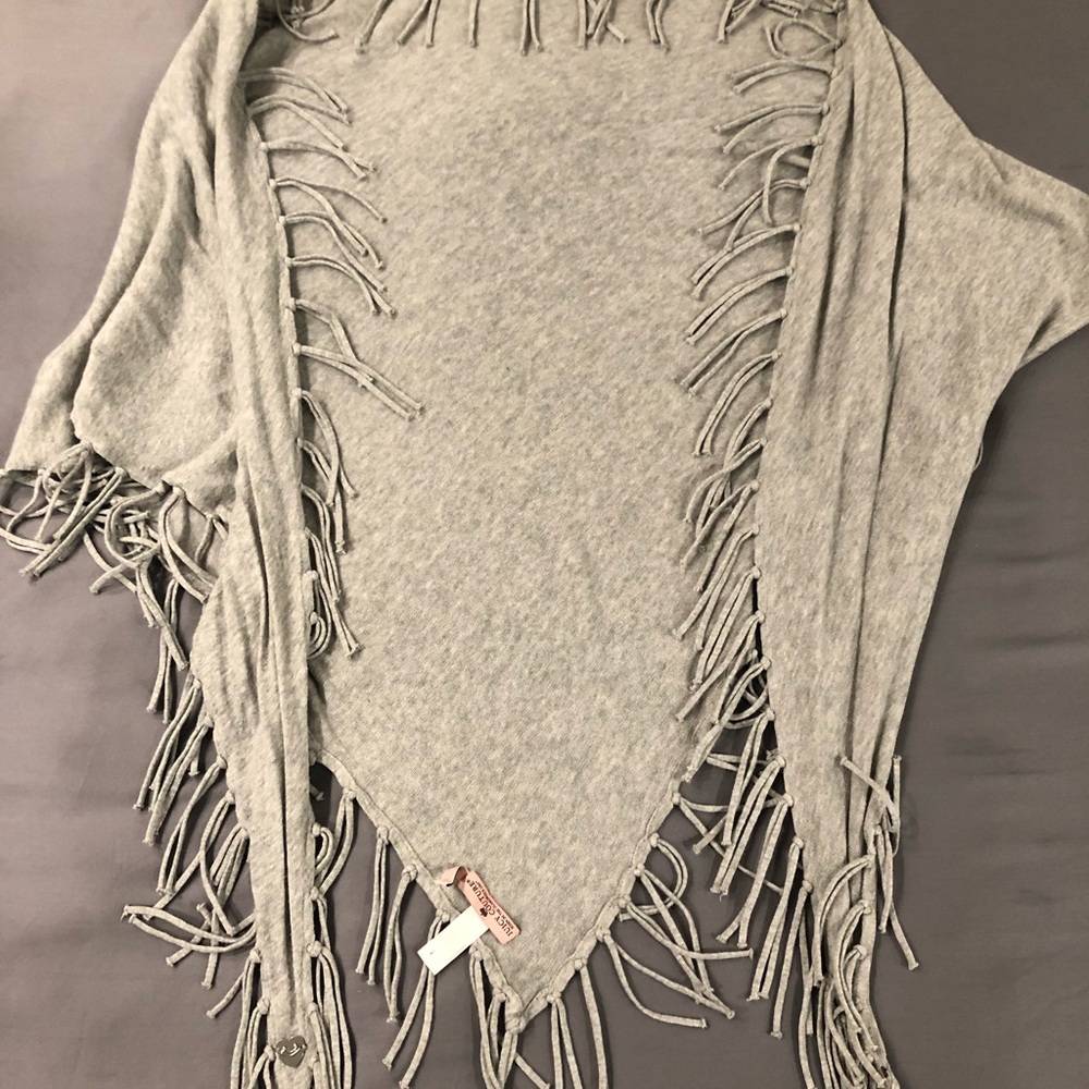 Juicy Couture Grey Fringe Scarf